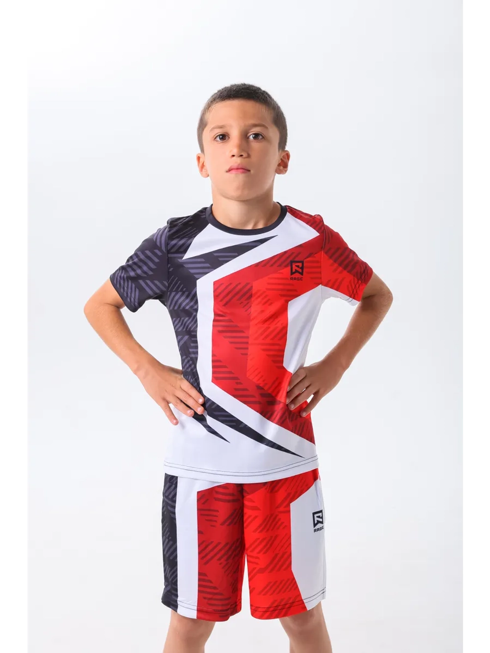 Детский спортивный костюм шорты и футболка для тренировок