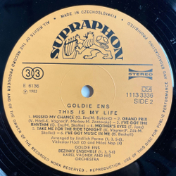 Винтажная виниловая пластинка LP Goldie Ens This Is My Life (Чехословакия 1983)