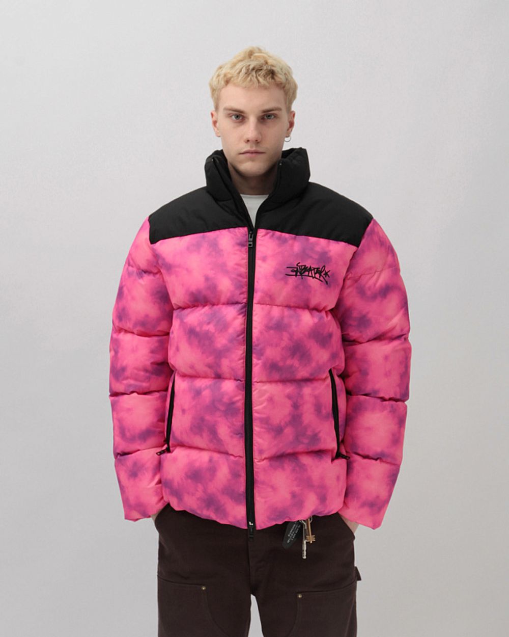 Пуховик Anteater Downjacket Tie Dye Bright Pink