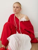 СВИТШОТ С V-ВЫРЕЗОМ КРАСНЫЙ