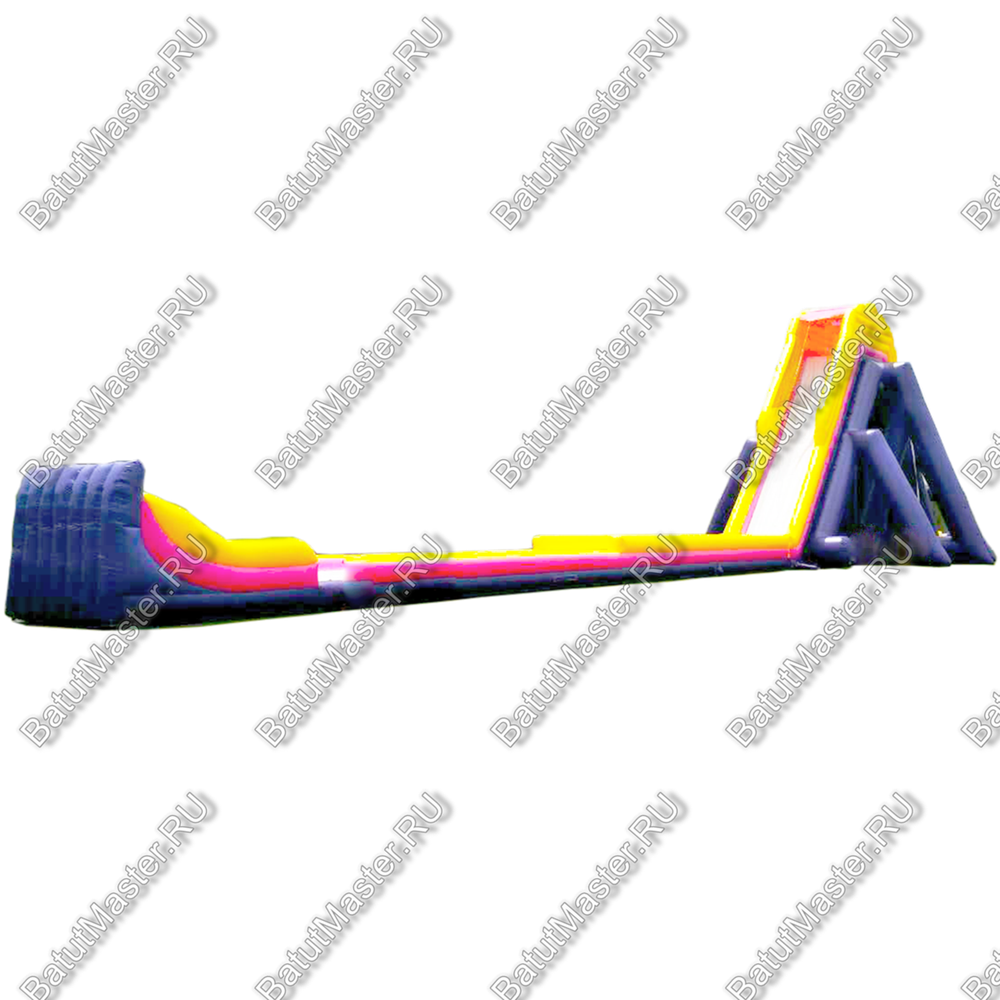 Надувная прямая водная горка «Экстремальный спуск», 55*12*10 м