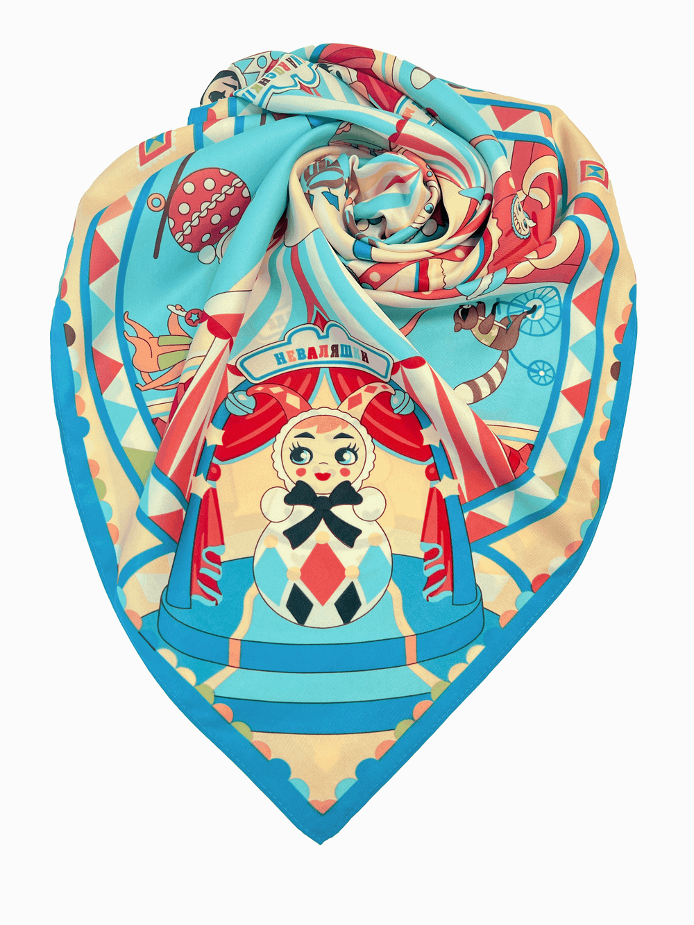 Платок «Русская неваляшка. Праздник»