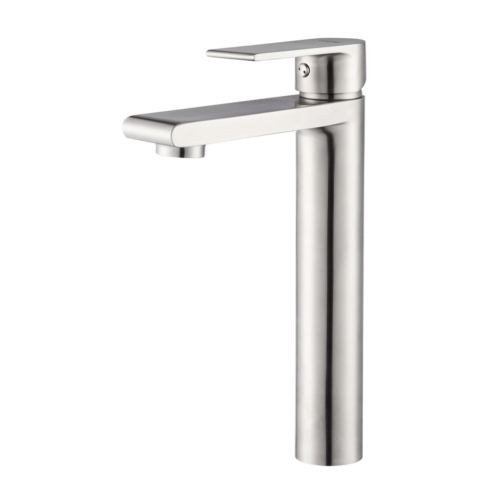 Смеситель для раковины 35к G1099-22 GAPPO нерж. сталь, высокий, литой, САТИН