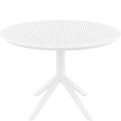 Пластиковый стол Sky Ø105 см, белый