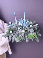 Новогодняя композиция «Синий иней»