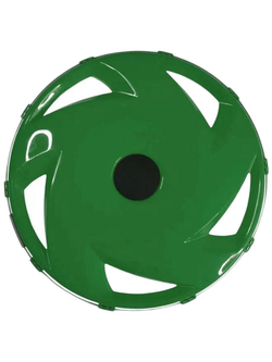 Колпак колеса R-22,5 заднего (пластик) (зеленый) "Вентилятор"