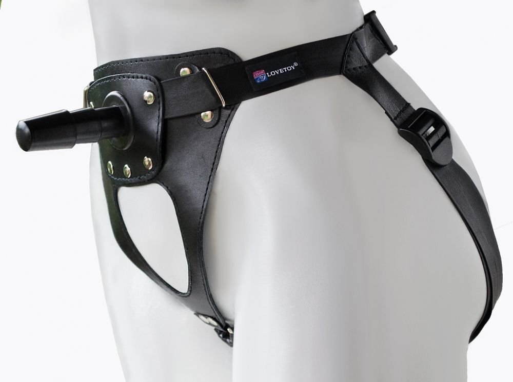 Универсальный мягкий пояс с насадкой Hard brutal BDSM-КОНСУЛ - 17 см. (Цвет: телесный с черным)