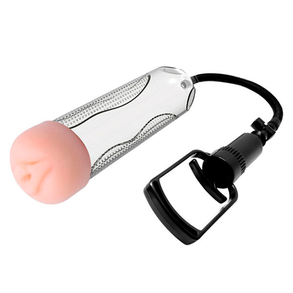 Мужская помпа 24,5см со вставкой в виде вагины Baile Pump BM-010066A