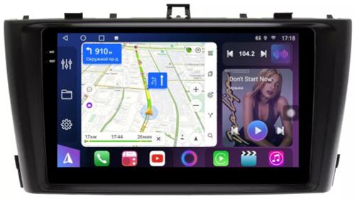Магнитола для Toyota Avensis T270 2008-2015 (рамка черная) - FarCar S400-TS18 монитор 9.5" QLED на Android 14, CarPlay, 4G SIM-слот