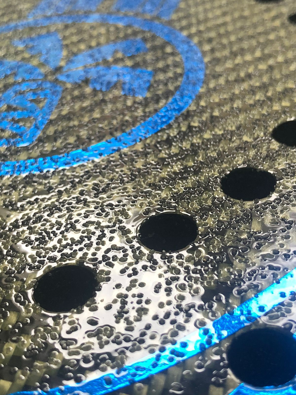 Ракетка Fire синяя Turquoise с Итальянским нанесением "Glipper"