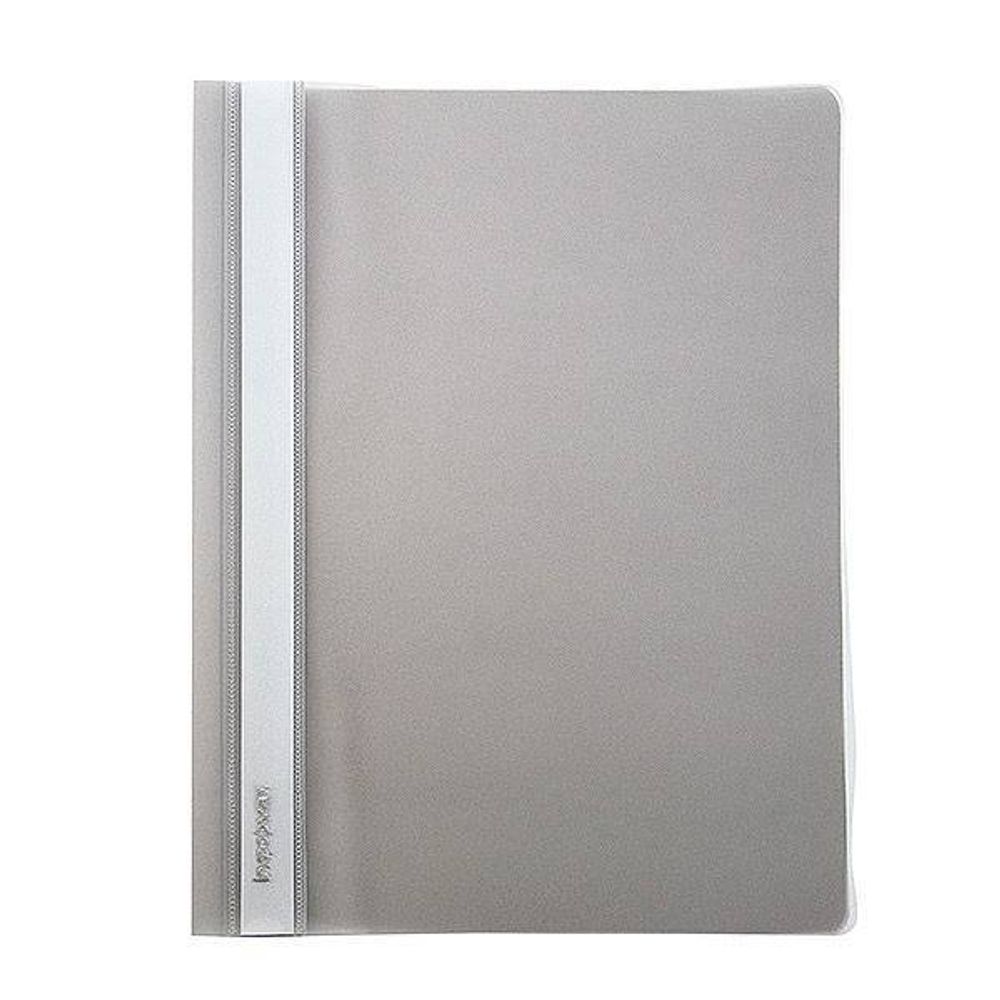 Папка скоросшиватель inФОРМАТ А4 серый пластик 180 мкм карман д/маркир.этикет.