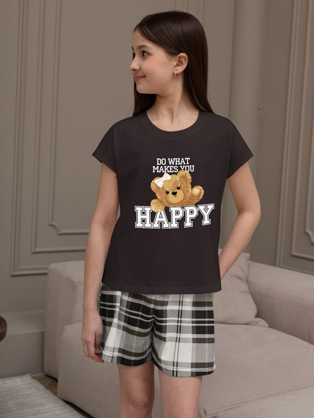 Костюм для девочки Мишель-2 Виотекс КОРИЧНЕВЫЙ