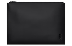 SAINT LAURENT Calfskin Tablet Bag Unisex Black