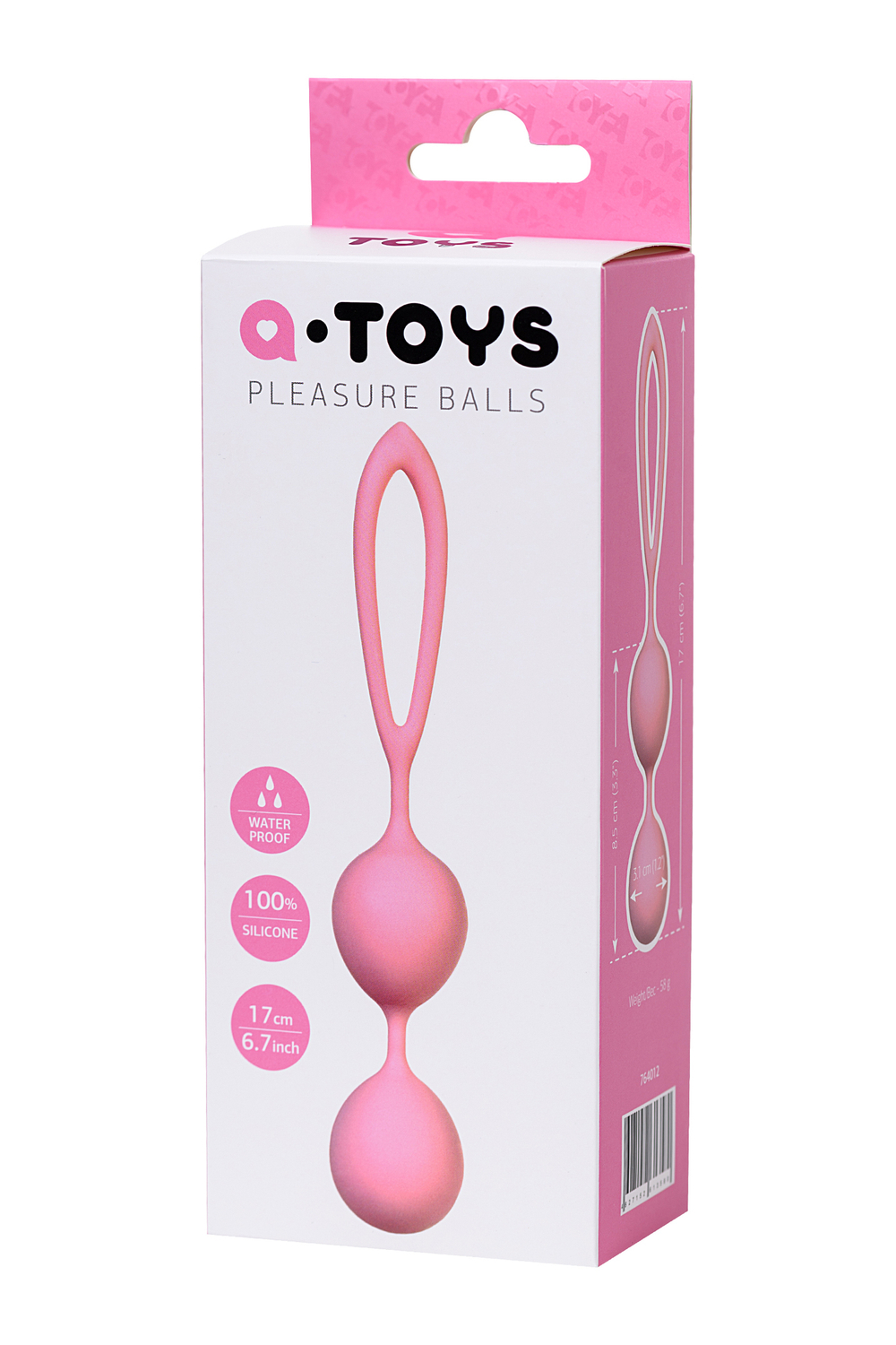 Вагинальные шарики A-Toys by TOYFA Rai, силикон, розовые, 17 см
