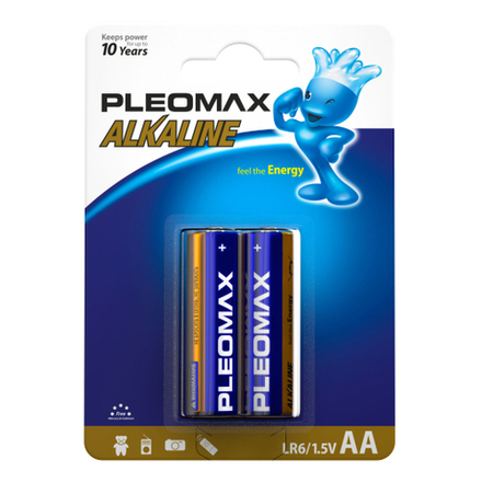 Батарейки Pleomax LR6-2BL Alkaline