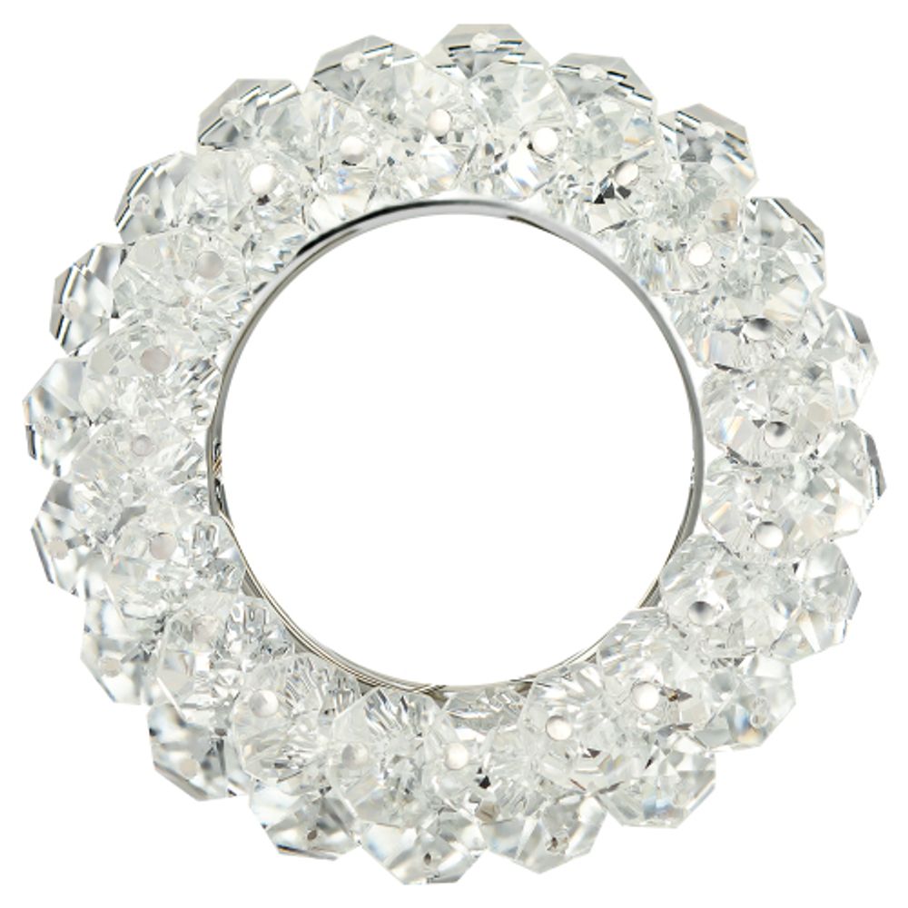 Светильник встраиваемый декоративный ЭРА DK16 CH/WH под лампу MR16 GU5.3 декор с хрусталиками прозрачный/хром | Декоративные встраиваемые светильники