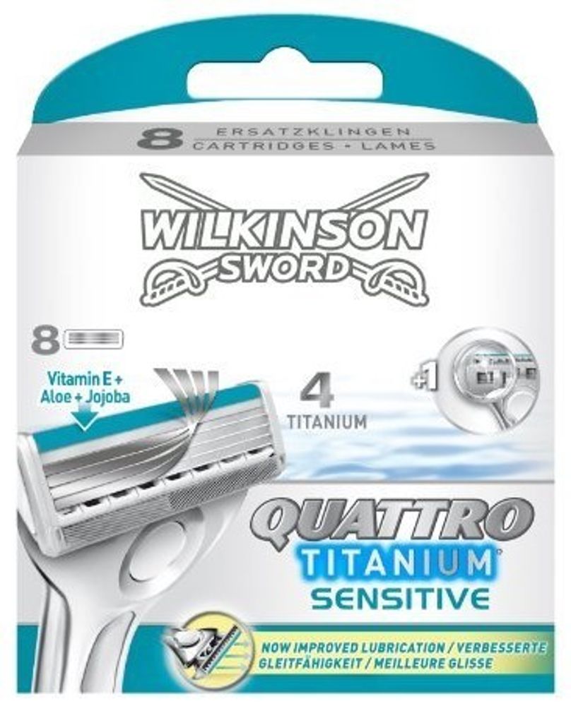 Wilkinson Sword кассеты Quattro Titanium Sensitive 8шт