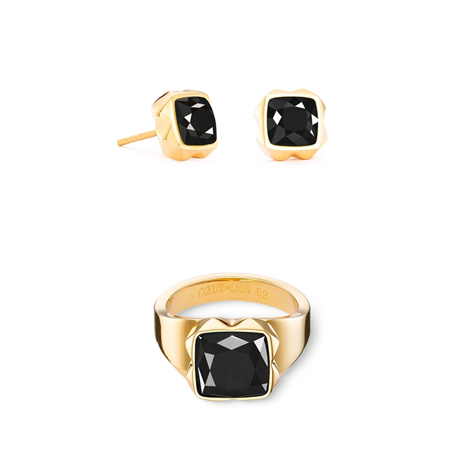 Кольцо Coeur de Lion Black-Gold 1200/40-1316 60 размер 19