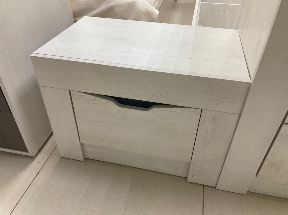 Прикроватная тумба Леонардо ТБ-25 бетон пайн светлый/графит