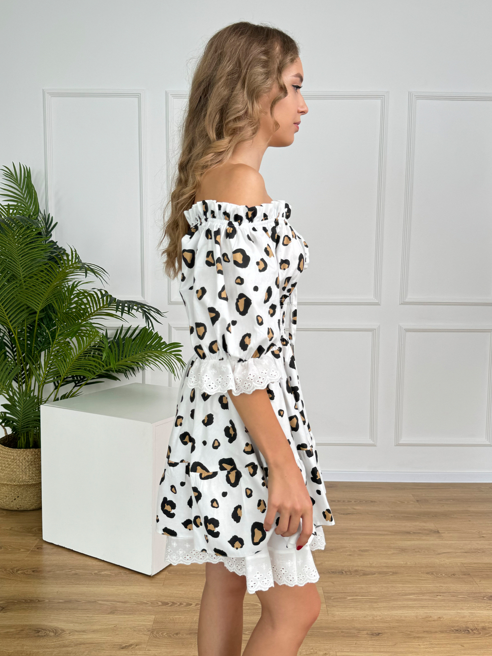 Сарафан платье летнее для девочки "Пятна леопард"