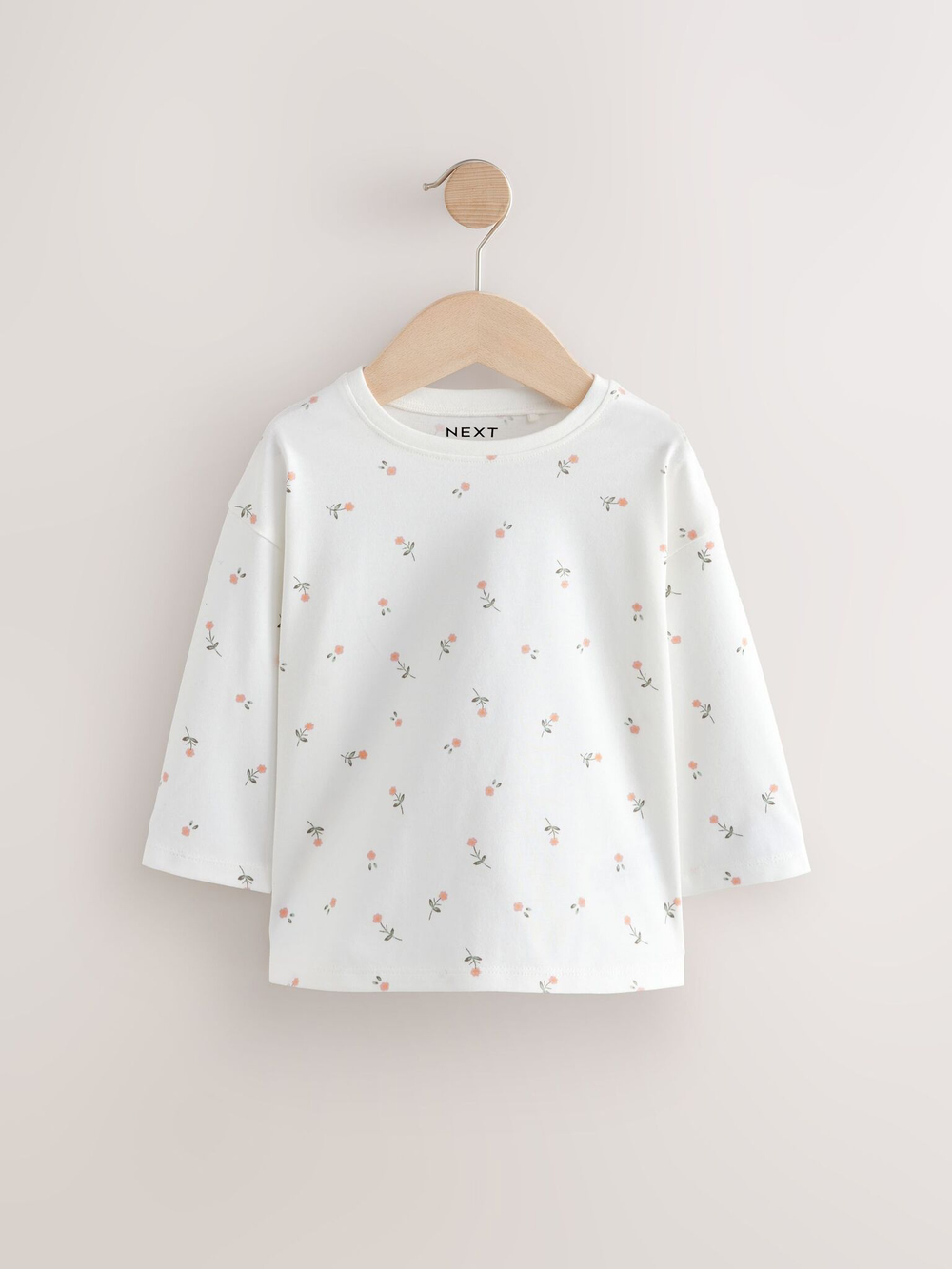 Лонгслив для девочки Next E65-359, 4 шт., Бежевый, Розовый, Белый