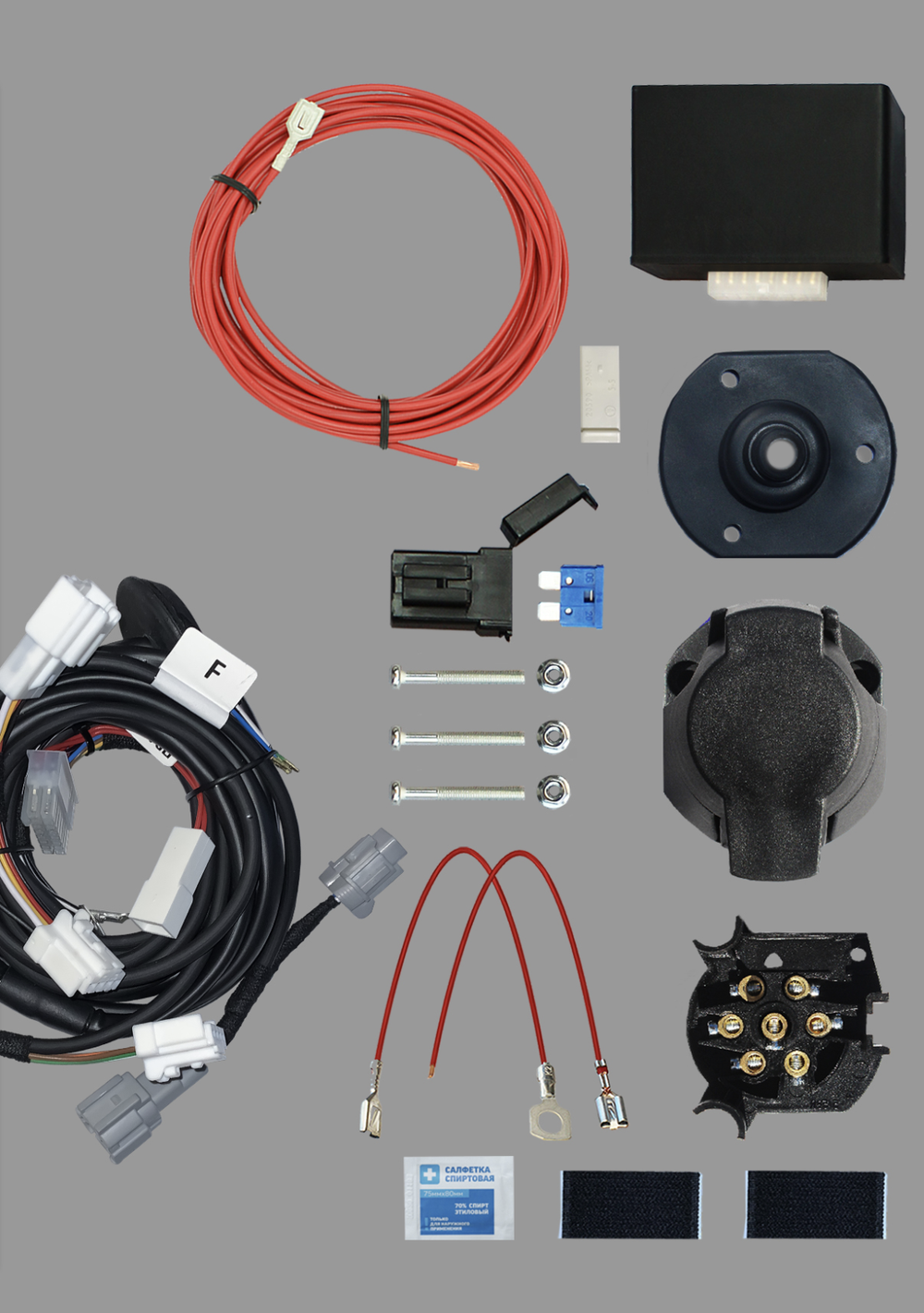 Комплект штатной электрики для фаркопа 7-pin Nissan Murano Z52 2014-2022 с блоком - КонцептАвто KA SC 71 117 007