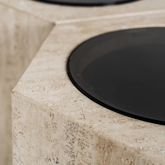 Журнальный столик Thiennes 36123 из травертина