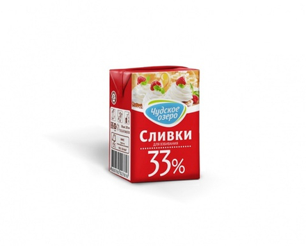 Сливки Чудское озеро 33 % 200 мл