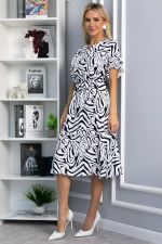 Платье Кристи (черно-белое) П13871-35М LT Collection