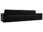 Диван прямой Куба лонг, Черный, Велюр, 116869