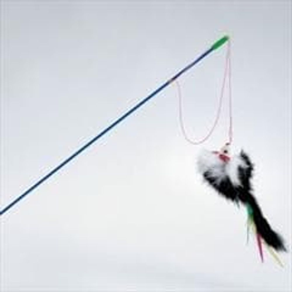 Золотая рыбка УДОЧКА-ДРАЗНИЛКА с меховой Мышкой д/кош 46см NA1010