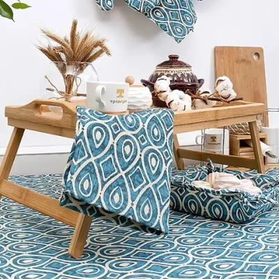 Полотенце декоративное 35*60см «Радушная хозяйка» (Орнамент синий)