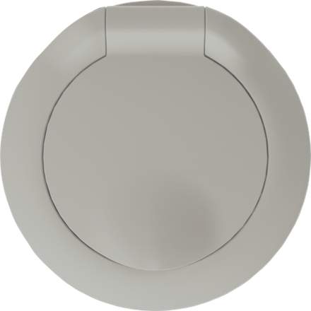 Накладка для розетки Schuko с заземлением,  с крышкой,  16A 250 В~,  матовый кашемир,  серия D16