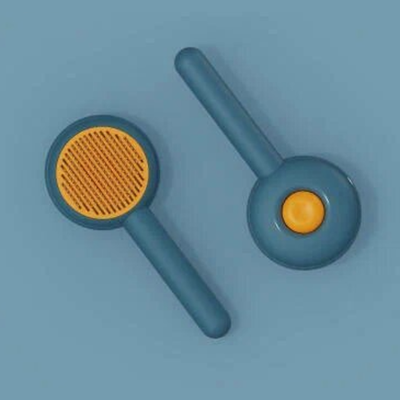 Пуходерка donat с кнопкой очистки 19,5х8,5 см рф-14 темно-синий