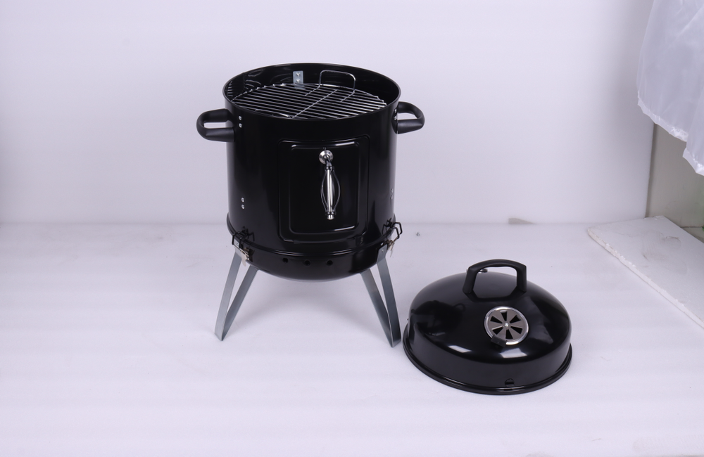 Угольный гриль коптильня Vertical Indoor Smoker Grill BBQ 57 х 53.5 см, толщина стали 4 мм