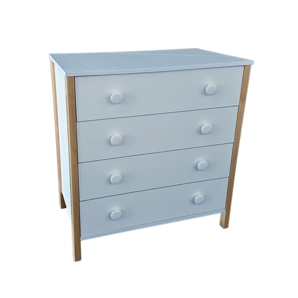 Комод со съемной пеленальной столешницей "Solnyshko" 800/4 (белый/бук)