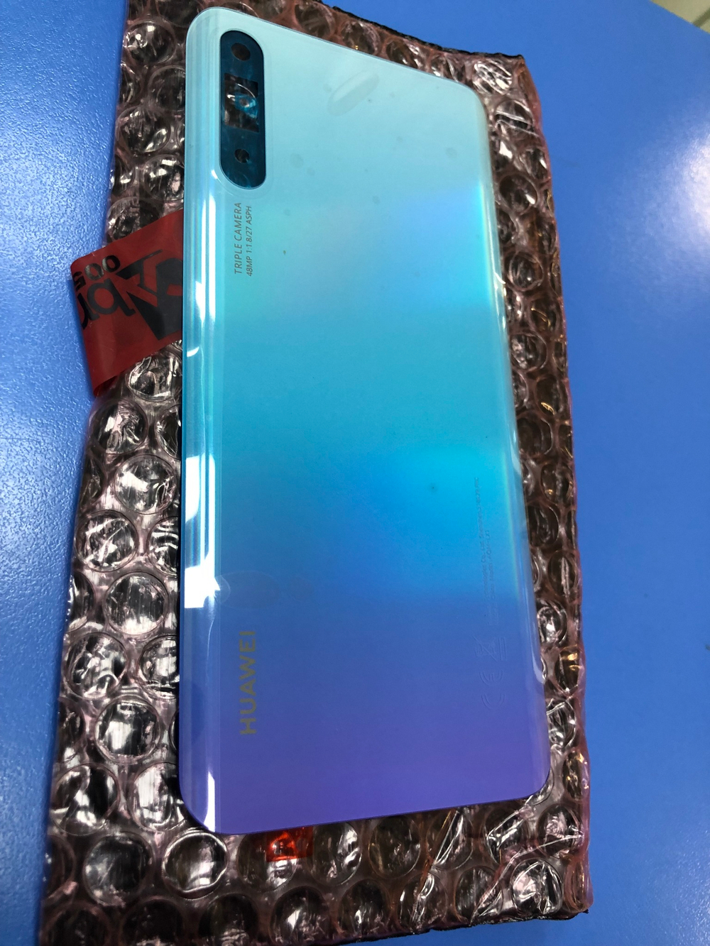Задняя крышка для Huawei Y8p зелёная Оригинал Сервисная