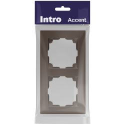 Рамка для розеток и выключателей Intro Accent 6-502-08 на 2 поста, СУ, бронза