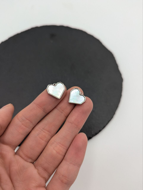 Подвеска сердце с перламутром