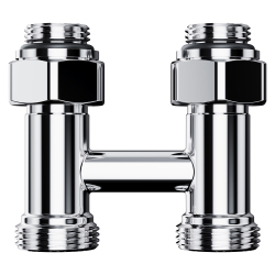 Узел нижнего подключения Royal Thermo Design прямой 1/2"х3/4"EK (хром)