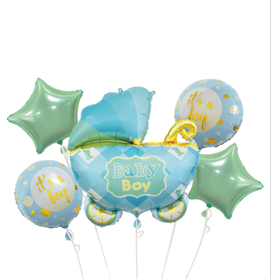 Набор шаров (35''/89 см) Голубой, 5 шт. в уп.