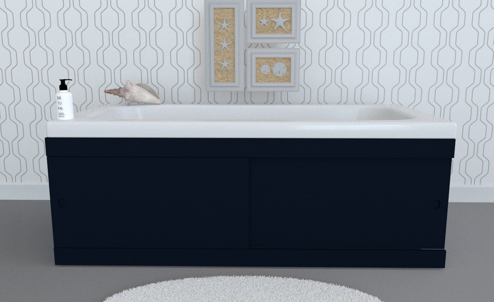 Экран под ванну раздвижной TR-3-228 индиго матовый soft touch