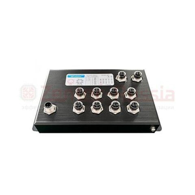 MES-1310-M12-V9-36 10GE PoE EN50155, промышленный неуправляемый коммутатор с усилителем напряжения, 10 портов