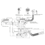 Сифон 3 1/2*40 Ani двойной, смещ,с носиком,гиб.круг.и прям.пер,с гофрой 40*40/50 F7500SA15 АНИ пласт