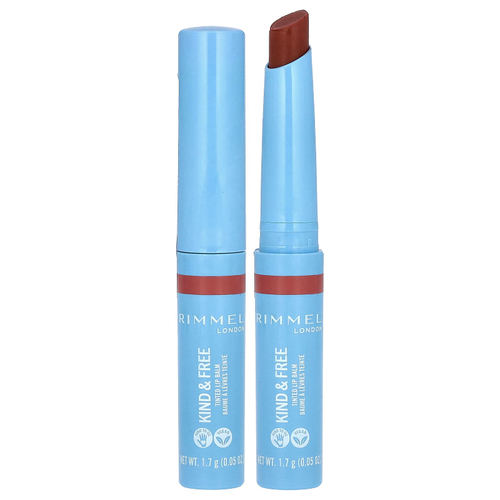 Rimmel London, Kind & Free, оттеночный бальзам для губ, оттенок 002 абрикос, 1,7 г (0,05 унции)