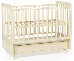 Детская кроватка Tutis Cloud 4 с маятником и ящиком VD25-2122202 ваниль