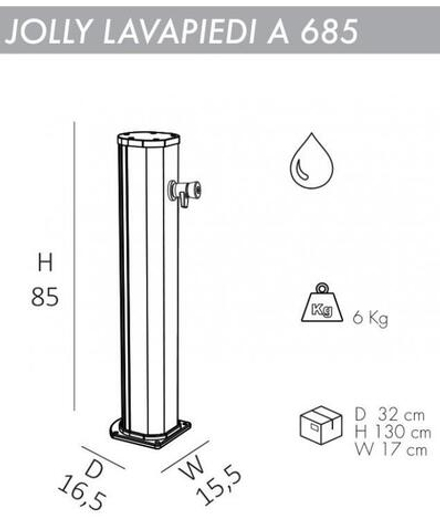 Душ уличный для ног, Arkema Jolly Lavapiedi A 685, антрацит