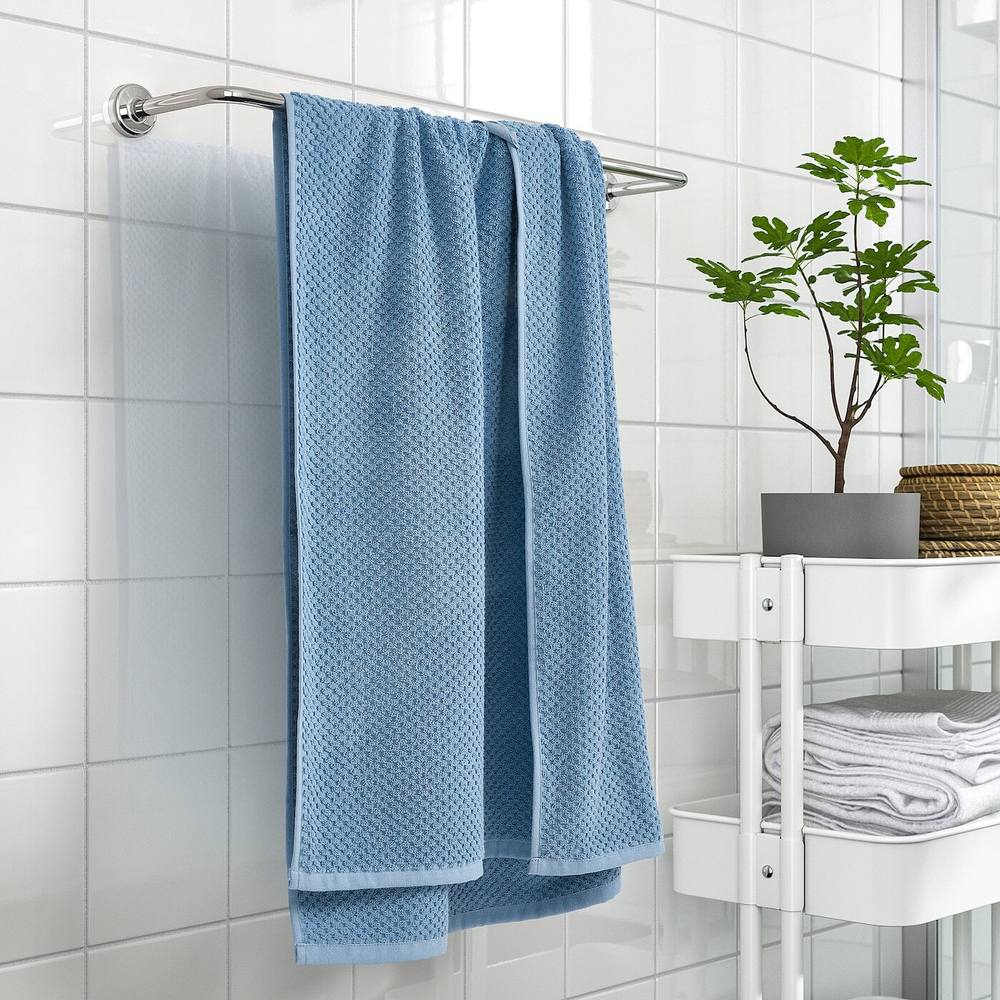 IKEA GULVIAL  (ИКЕА ГУЛВИАЛ)  -  Полотенце банное, темно-серо-голубое, 70x140 см