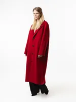 Пальто Dryg однобортное красное