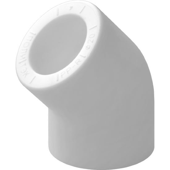 Уголок полипропиленовый (ПП) соединительный Ø20 45°